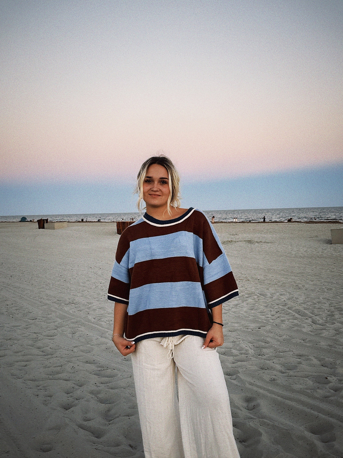 Wide Stripe Loose Fit Sweater