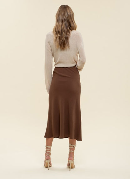 Satin Midi Skirt