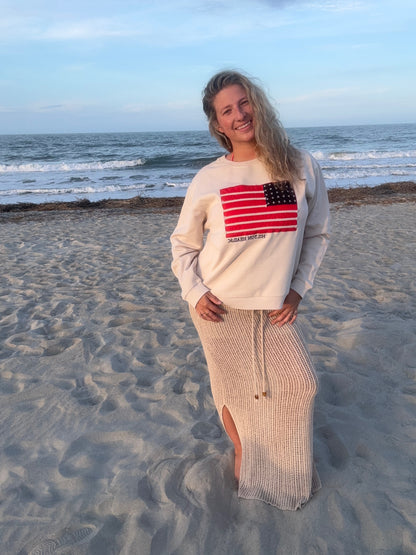 Hilton Head American Flag Crewneck