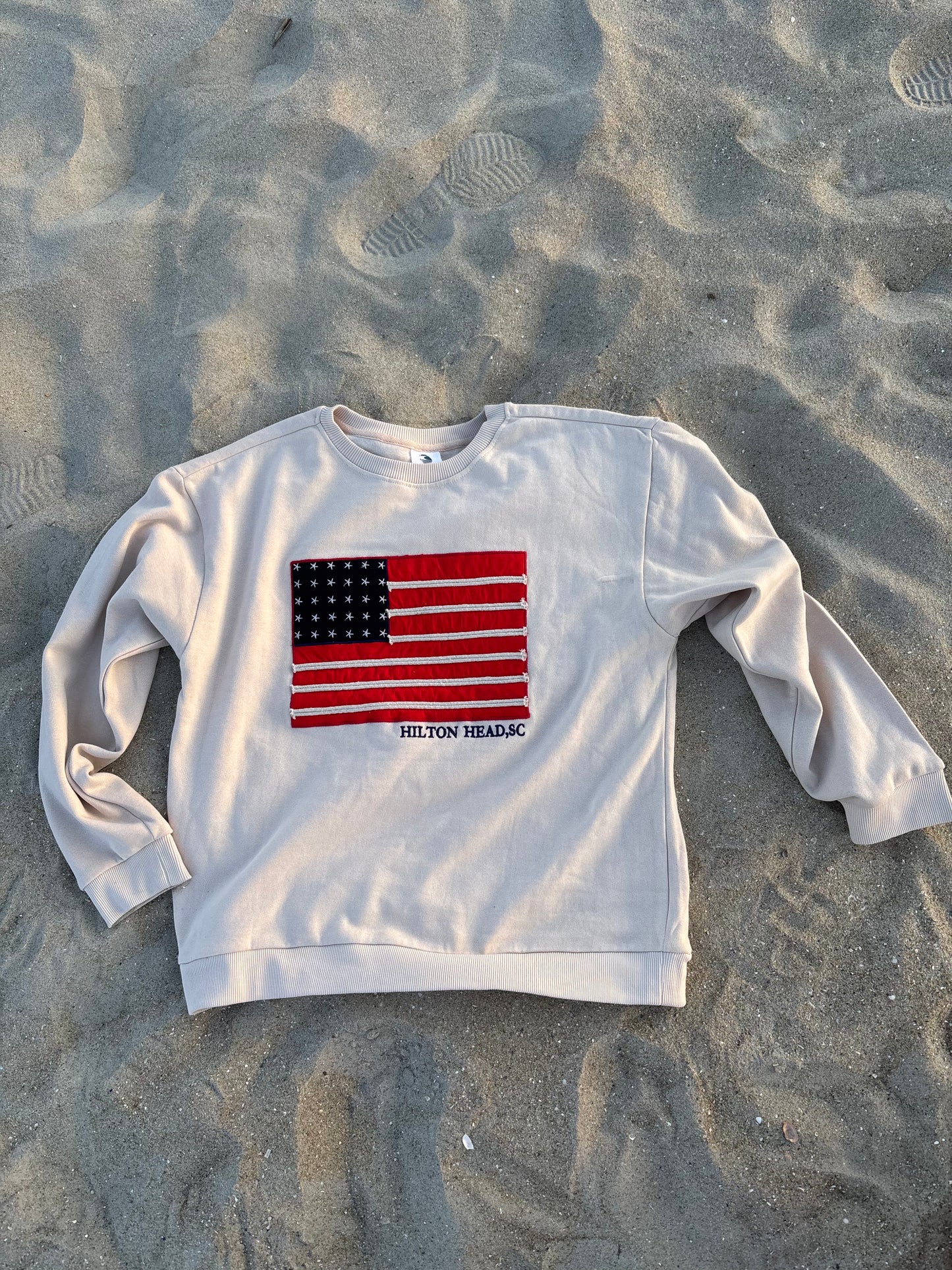 Hilton Head American Flag Crewneck