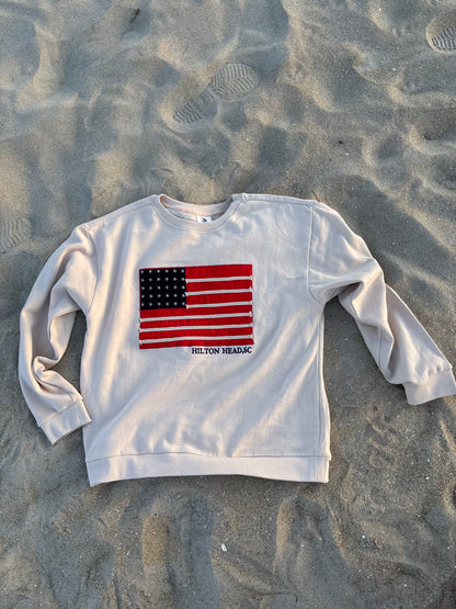 Hilton Head American Flag Crewneck