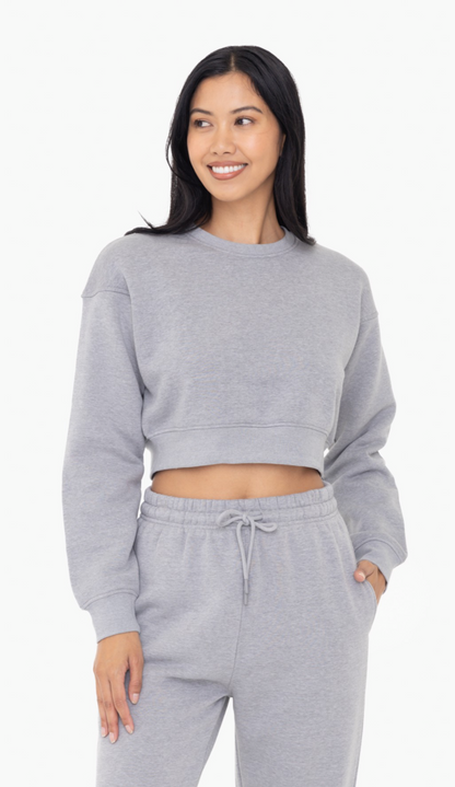 Cropped Fleece Sweatshirt