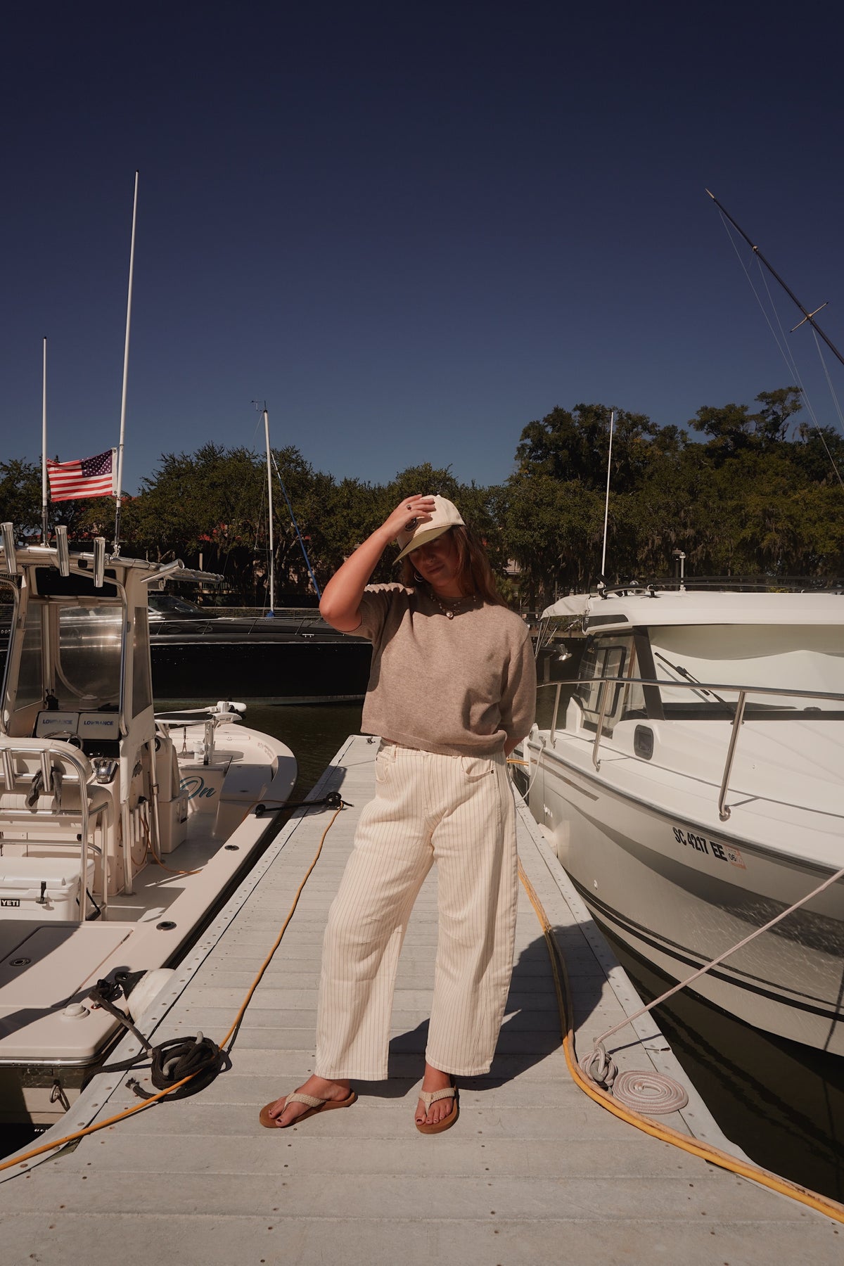 Pinstripe Barrel Pant