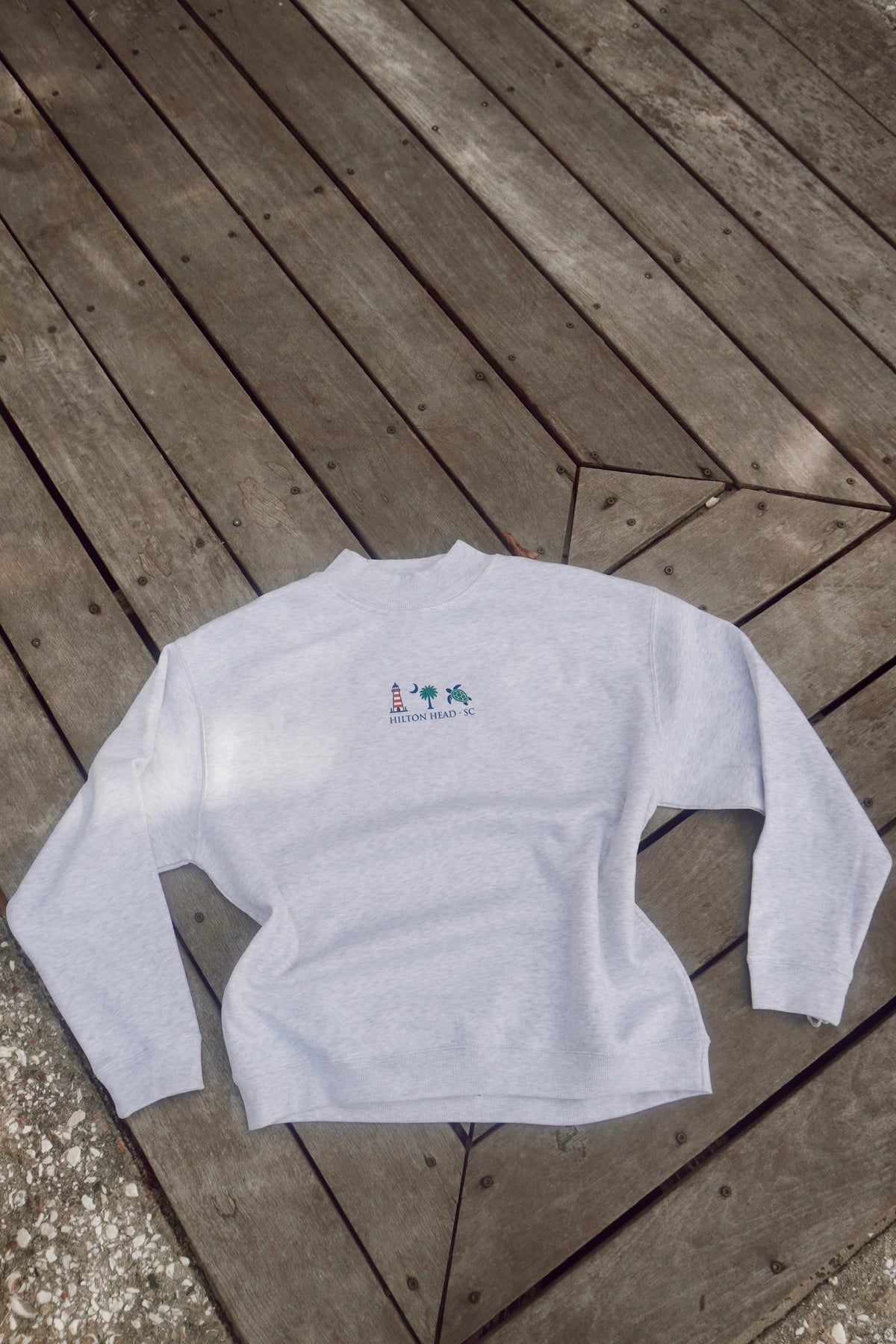Hilton Head Icon Mock Neck Grey